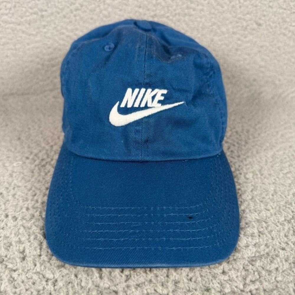 Nike Club Kids Unstructured Futura Wash Cap Youth Blue One Size Twill Strapback